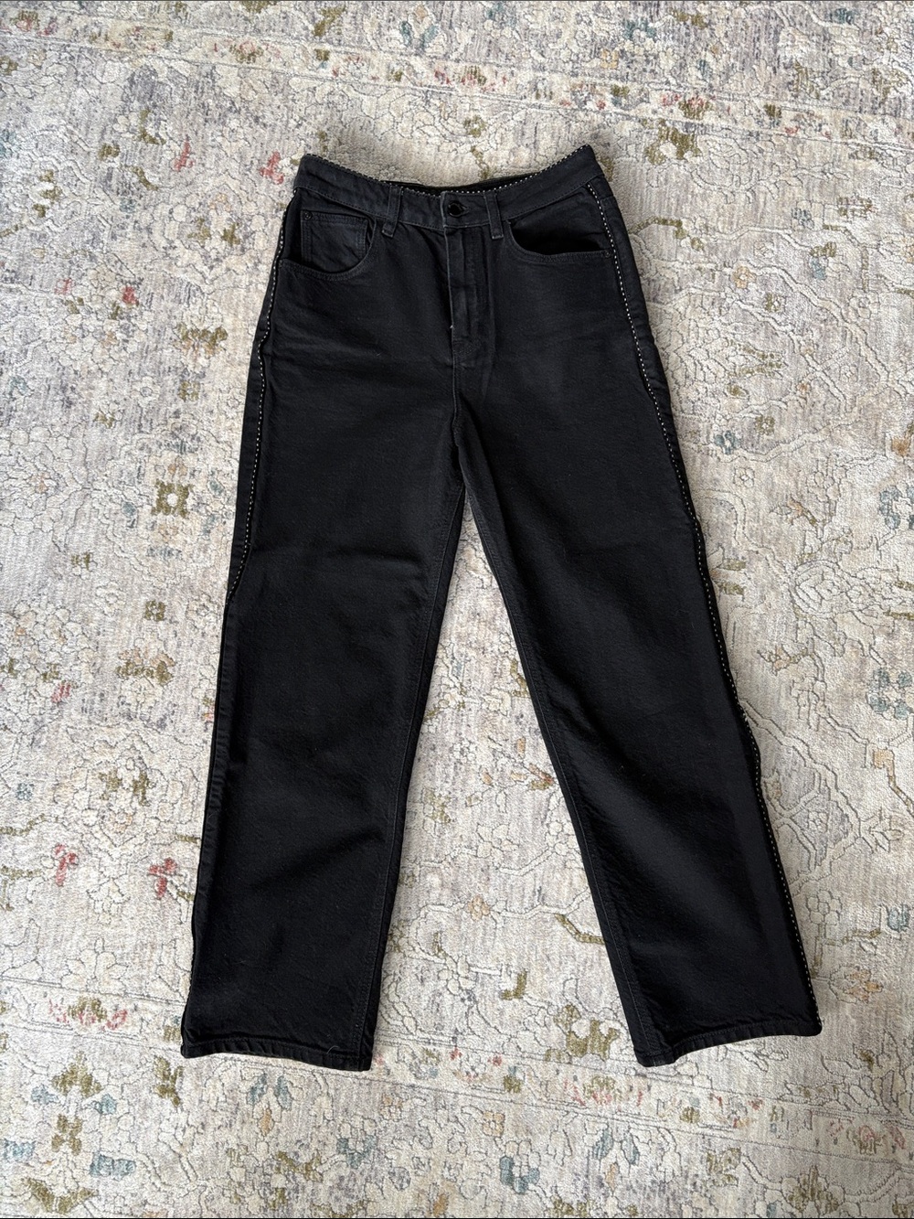 Massimo Dutti Jeans with White Thread Outline